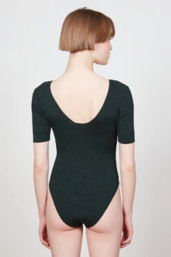 Body En Laine à L'encolure Dégagée Au Dos -Élégance Soldes H22QTOMTOM 058