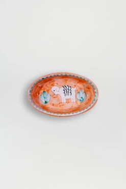 Plat Oval En Céramique 18cm Mouton -Élégance Soldes OVALTAPASBOWLCHIEN1