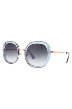 Lunettes De Soleil Aux Inspirations Années 70 Bleu Jean