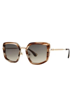 Lunettes De Soleil Papillonnantes écailles Cristal Beige
