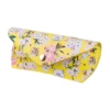 Etui à Lunettes Jaune Avec Motifs Fleurs Et Chats -Élégance Soldes PAJ GS10 YE1