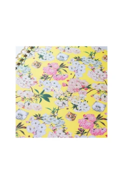 Carnet A5 Jaune Au Motif Fleuri -Élégance Soldes PAJ NB22 YE5