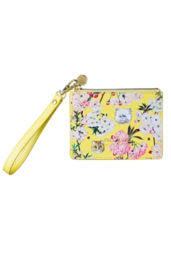 Porte-cartes Jaune Imprimé Fleurs Et Gipsy