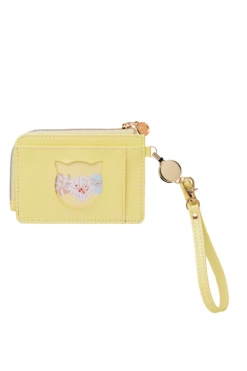 Porte-cartes Jaune Motif Chrysanthèmes -Élégance Soldes PAJ PAC16 YE2