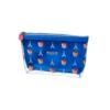 Petite Pochette Transparente Bleue Motif Nounette In Paris -Élégance Soldes PAJ PO09 BL