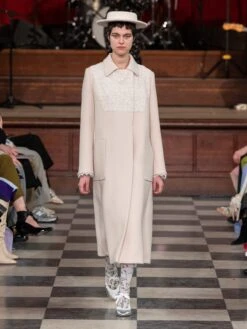 Manteau Long Avec Plastron En Dentelle -Élégance Soldes PAU0911 5212d58f 61a7 431a 8eea f24683efe673