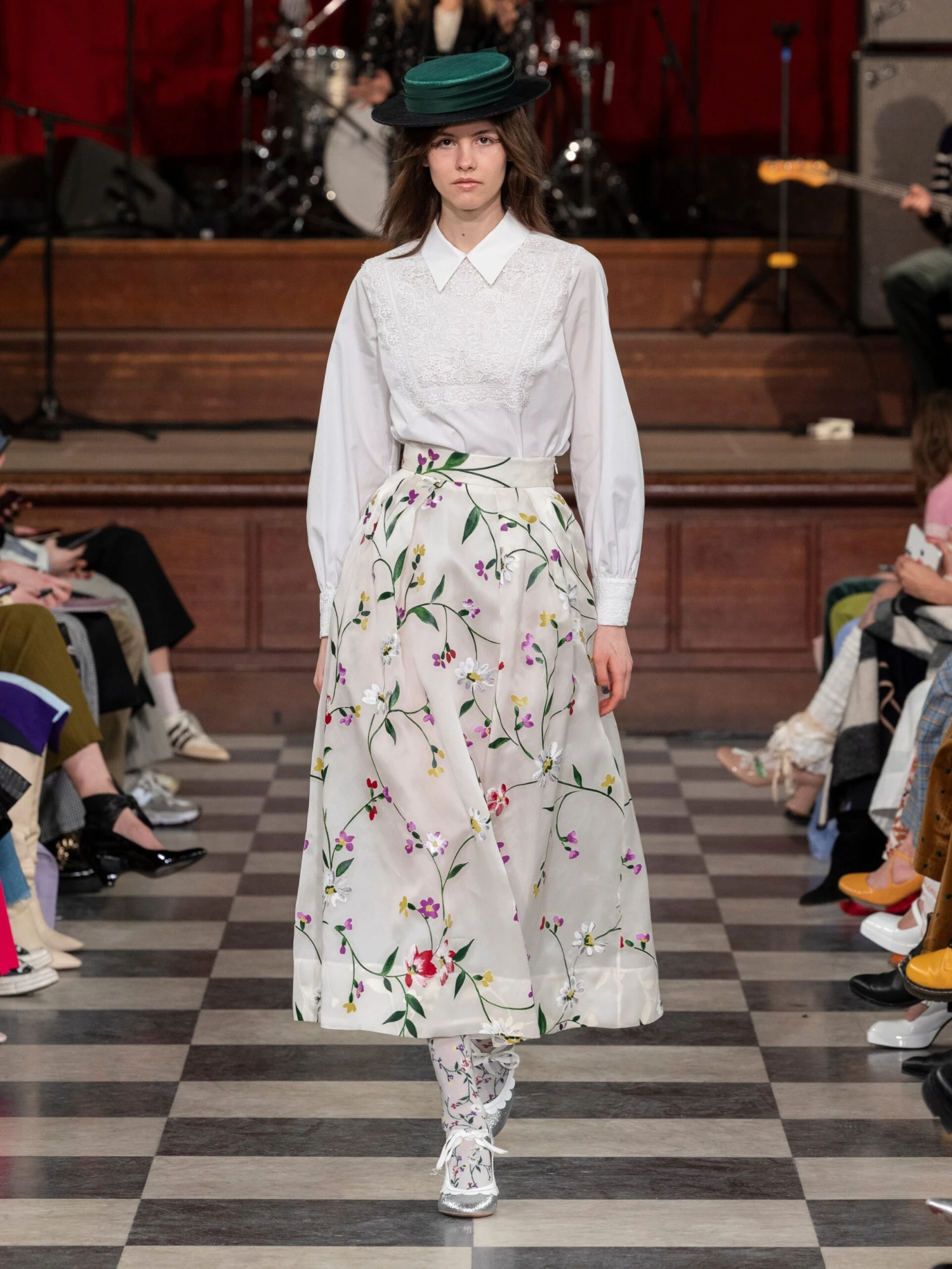 Jupe Longue En Organza De Soie Imprimée 6 Jupe Longue En Organza De Soie Imprimée - Image 4