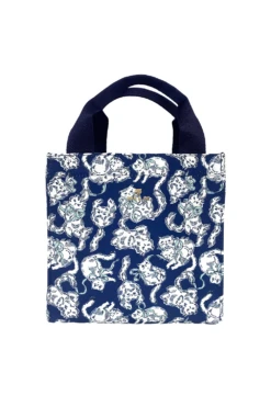 Petit Sac Cabas Marine Motif Chats