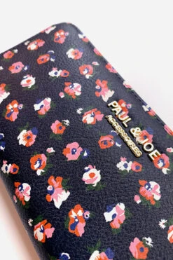 Portefeuille Imprimé Floral -Élégance Soldes PJA W362 NAVY3