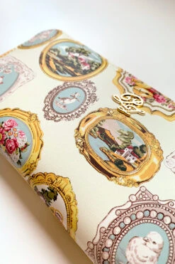 Portefeuille Imprimé Médaillon -Élégance Soldes PJA W391 IVORY3