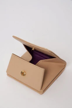 Porte Monnaie En Cuir Imprimé Chat -Élégance Soldes PJA W444 PURPLE2