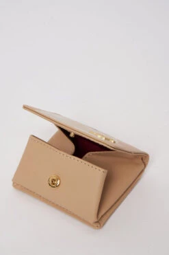 Porte Monnaie En Cuir Imprimé Chat -Élégance Soldes PJA W444 WINE3