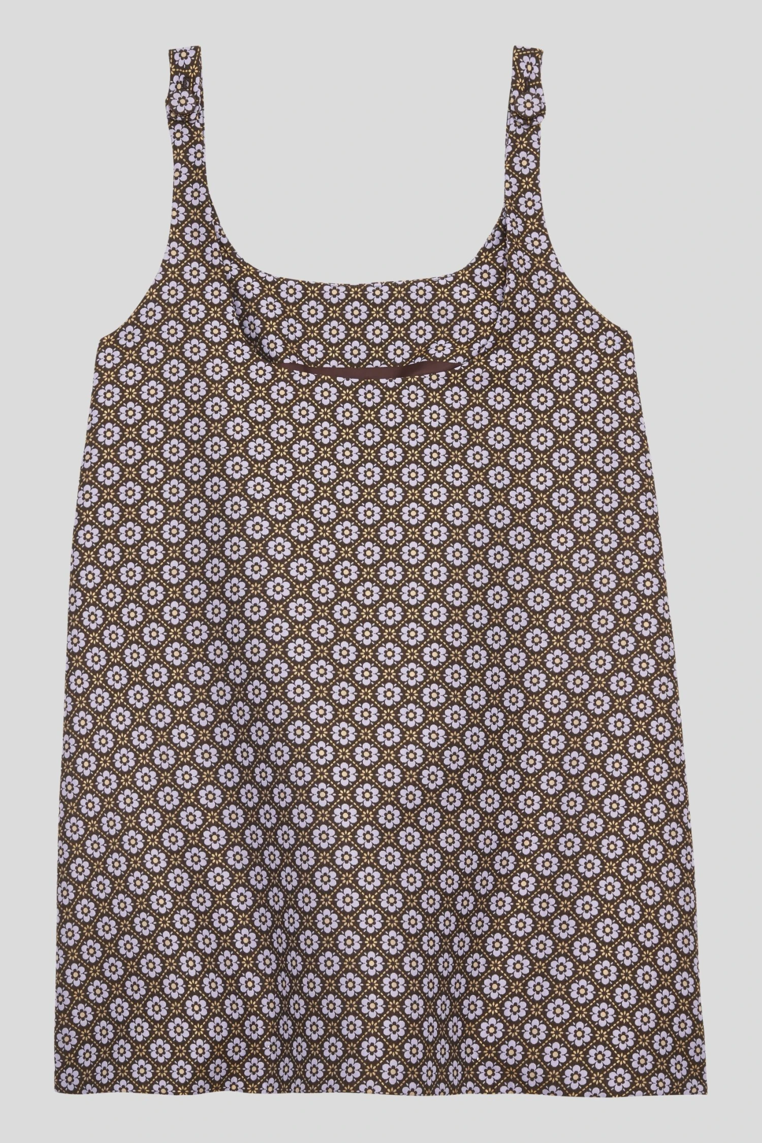 Robe Courte Chasuble En Jacquard à Motif Floral 8 Robe Courte Chasuble En Jacquard à Motif Floral - Image 6