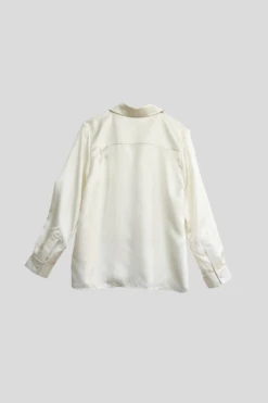 Blouse En Twill De Soie -Élégance Soldes SDANABLANCDOS
