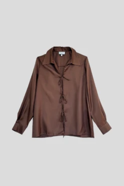 Blouse En Twill De Soie -Élégance Soldes SDANAMARRON