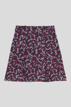 Jupe Courte En Jacquard Motif Floral All Over -Élégance Soldes SHARRIETTcopie