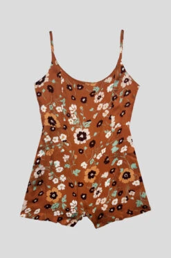 Combinaison Courte Sans Manche -Élégance Soldes SOULAC MARRON