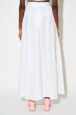 Jupe Longue En Coton Brodé -Élégance Soldes SS24 TGOLDEN 3