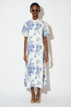 Robe Chemise Aux Broderies Exclusives -Élégance Soldes SS24 TMARYEL03