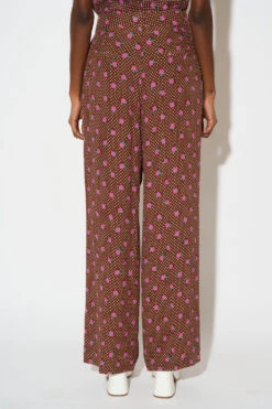 Pantalon Jambes Larges En Crêpe De Chine -Élégance Soldes SS24 TNINIYO