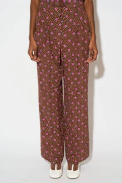 Pantalon Jambes Larges En Crêpe De Chine -Élégance Soldes SS24 TNINIYO 3