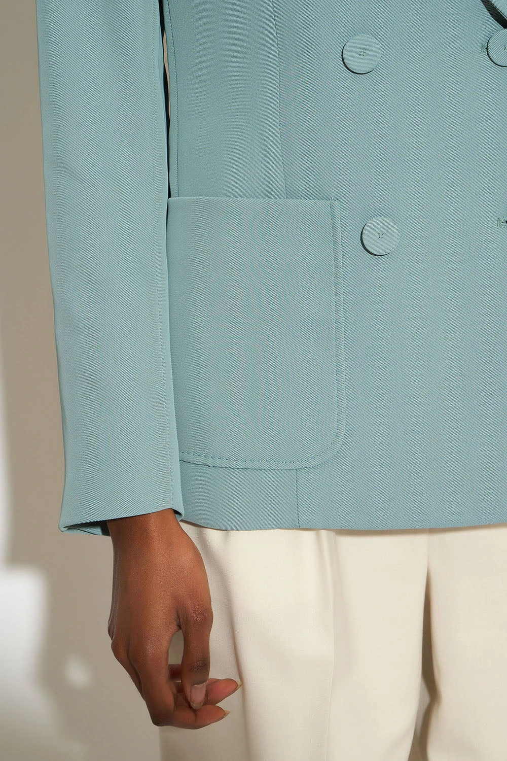 Veste à Double Croisure Et Poches Plaquées 14 Veste à Double Croisure Et Poches Plaquées - Image 12