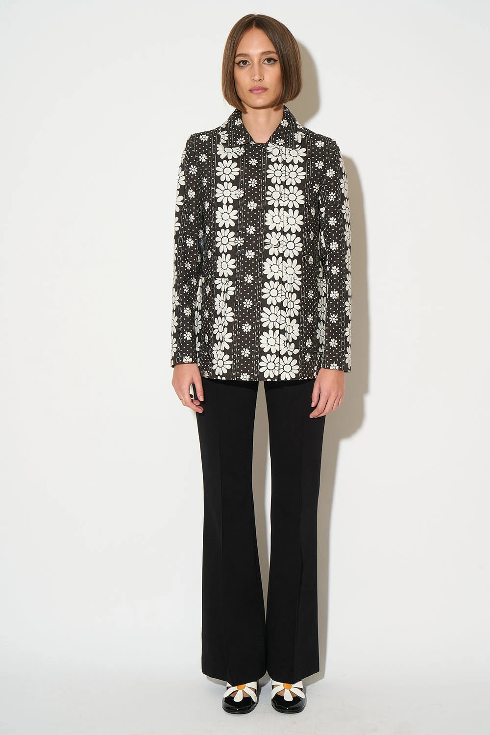 Veste Coupe Légèrement Trapèze Motif Floral 14 Veste Coupe Légèrement Trapèze Motif Floral - Image 12