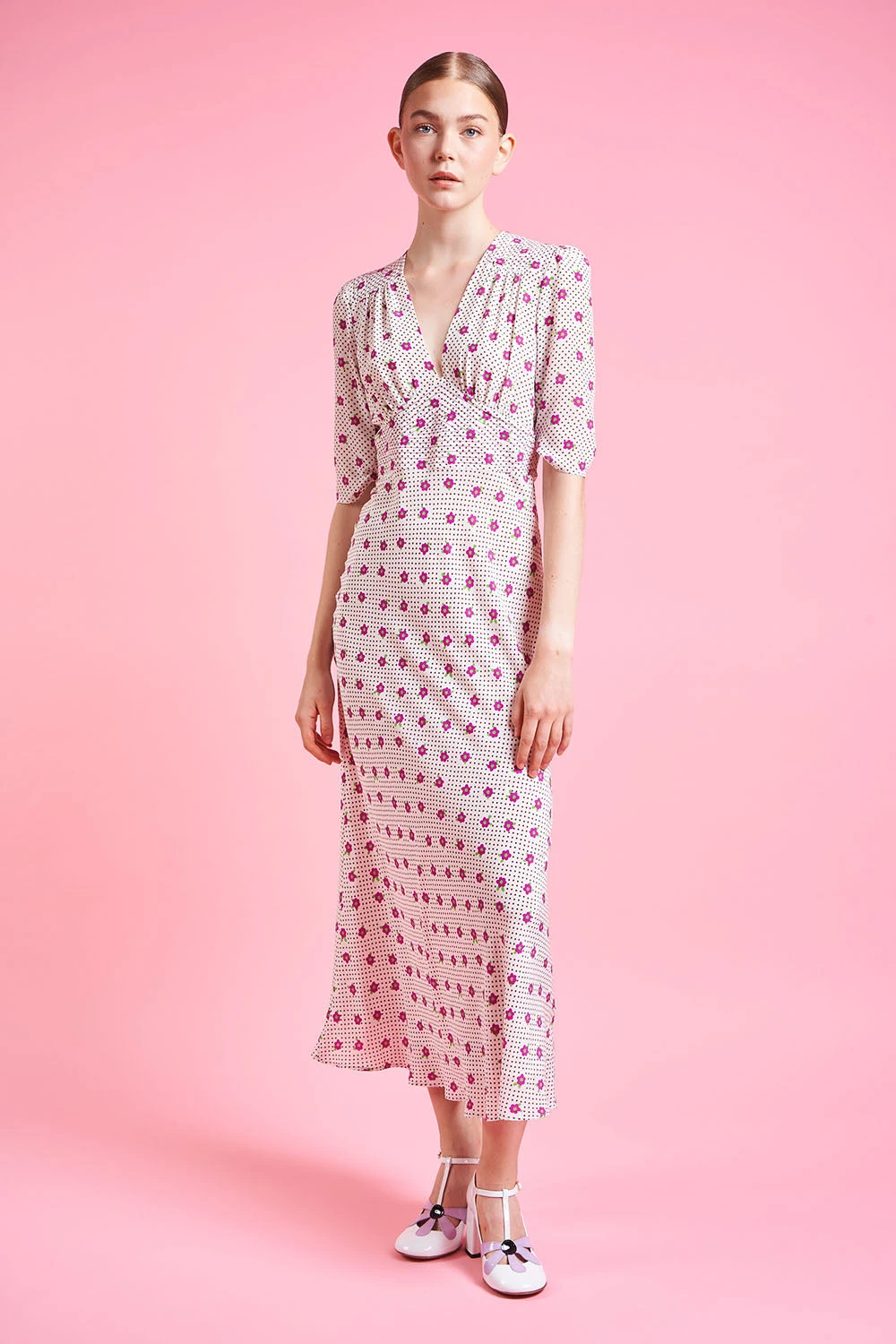 Robe Longueur Midi En Crêpe De Chine De Soie 8 Robe Longueur Midi En Crêpe De Chine De Soie - Image 6