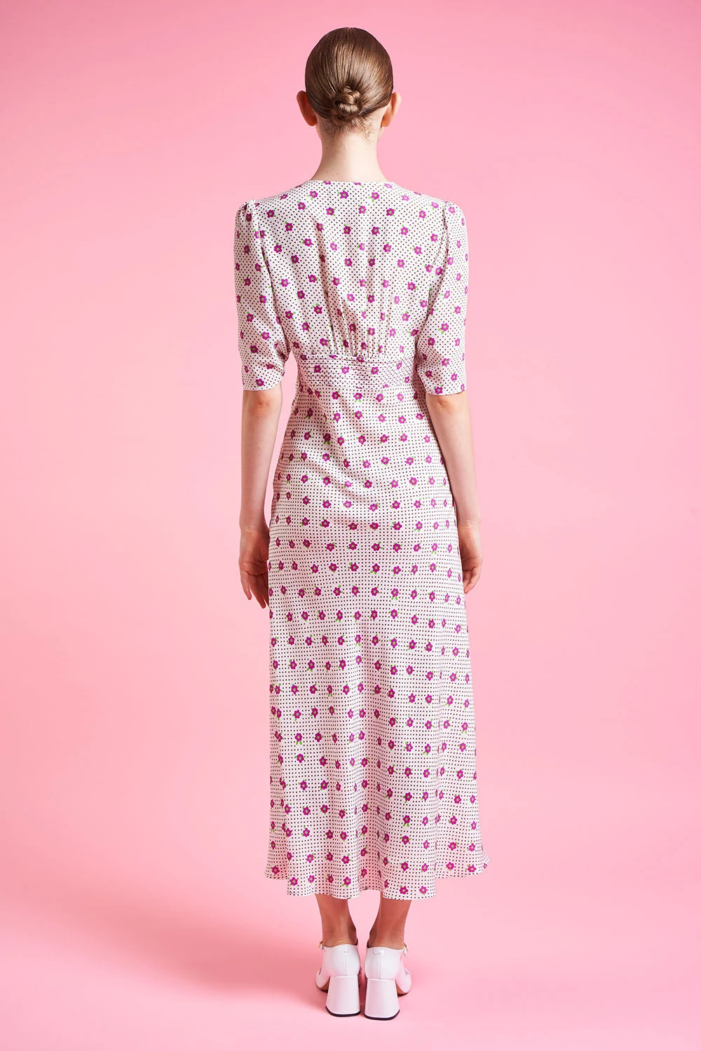 Robe Longueur Midi En Crêpe De Chine De Soie 7 Robe Longueur Midi En Crêpe De Chine De Soie - Image 5