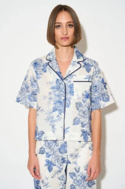 Chemisier Court Aux Broderies Exclusives -Élégance Soldes SS24 TZELIA 03 2