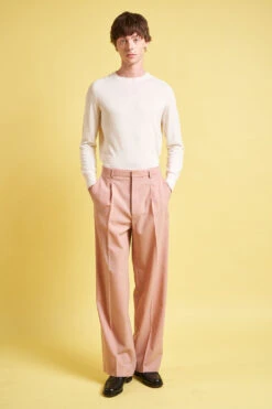 Pantalon Coupe Droite à Jambes Larges