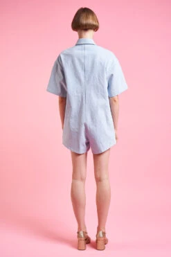 Combi-short Coupe Ample En Denim -Élégance Soldes SS24 Tbabyboom 3