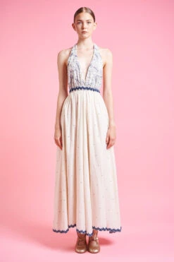 Robe Longue Dos Nu à La Taille élastiquée -Élégance Soldes SS24 Tbali