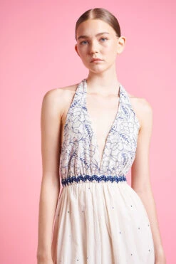 Robe Longue Dos Nu à La Taille élastiquée -Élégance Soldes SS24 Tbali 5