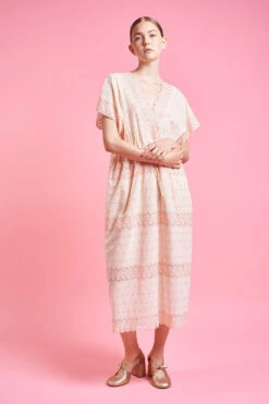 Robe Caftan Coulissée à La Taille