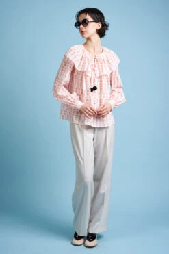 Blouse Au Large Volant En Voile De Coton -Élégance Soldes SS24 Tbliss 3