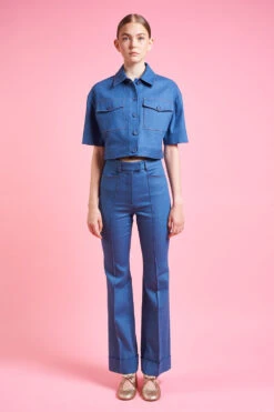 Pantalon Taille Haute évasé En Denim -Élégance Soldes SS24 Tcarillon 16 e314787d 9e62 44b5 859d fcbe44fb65ce