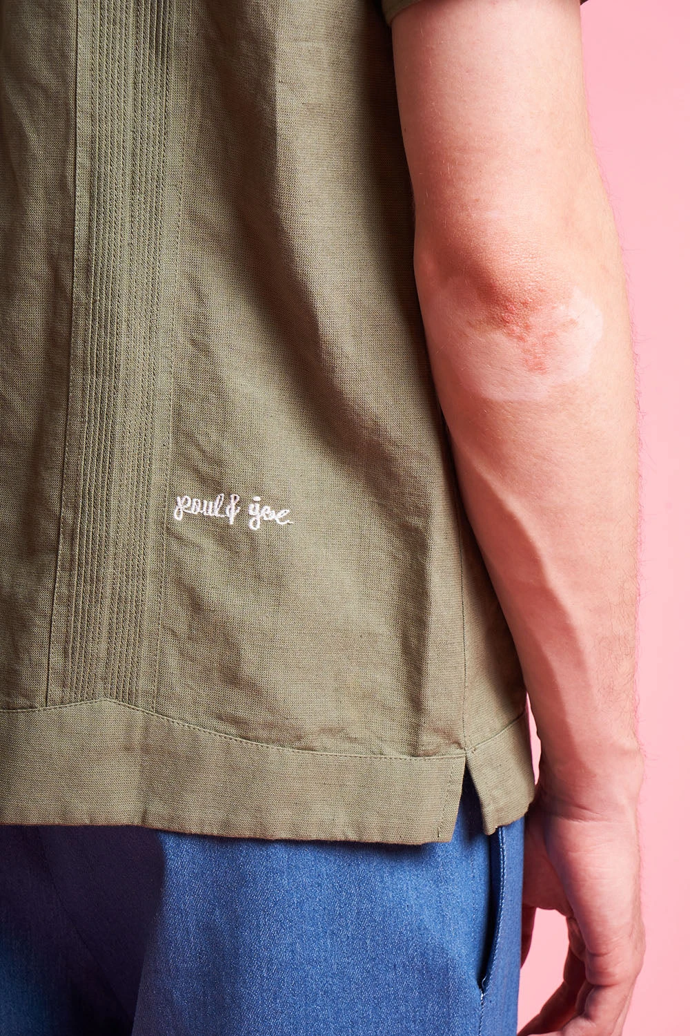 Chemise Manches Courtes En Canva De Coton Et Lin 5 Chemise Manches Courtes En Canva De Coton Et Lin - Image 3