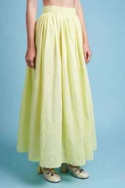 Jupe Longue En Coton Brodé -Élégance Soldes SS24 Tgourmette 17