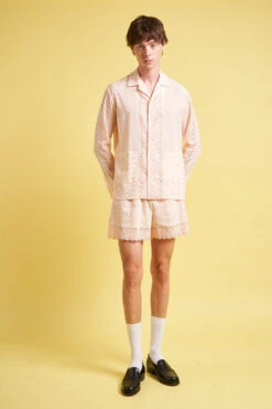 Chemise Coupe Droite En Mousseline De Coton Brodée -Élégance Soldes SS24 Thappiness