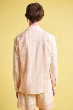 Chemise Coupe Droite En Mousseline De Coton Brodée -Élégance Soldes SS24 Thappiness 9