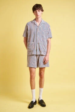 Short En Tissu En éponge à Rayures Jacquard -Élégance Soldes SS24 Tharley 10