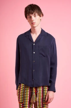 Chemise Manches Longues En Twill De Cupro