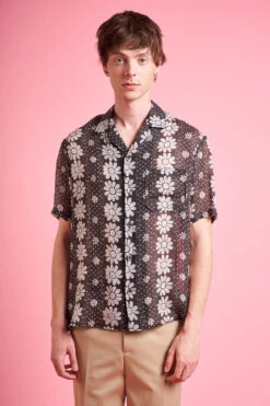 Chemise Coupe Droite Col Bowling