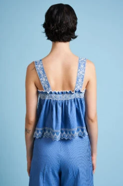 Top En Coton Orné De Dentelle -Élégance Soldes SS24 Tkid 15