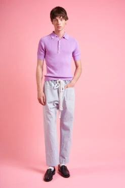 Polo En Jersey De Laine Mérinos -Élégance Soldes SS24 Toscar 92