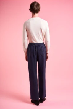 Pantalon En Twill De Cupro à La Coupe Décontractée -Élégance Soldes SS24 Tsalahy 3
