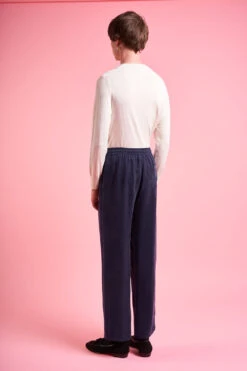 Pantalon En Twill De Cupro à La Coupe Décontractée -Élégance Soldes SS24 Tsalahy 4