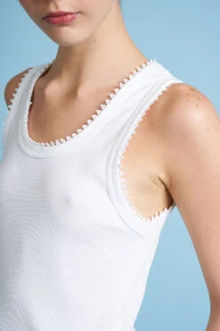 Débardeur En Coton Coupe Ajustée -Élégance Soldes SS24 Tstanley 7