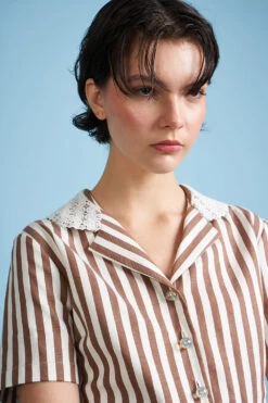 Combishort En Jacquard De Coton A Motif Rayé 9 Combishort En Jacquard De Coton A Motif Rayé -Élégance Soldes SS24 Ttroubadour 11